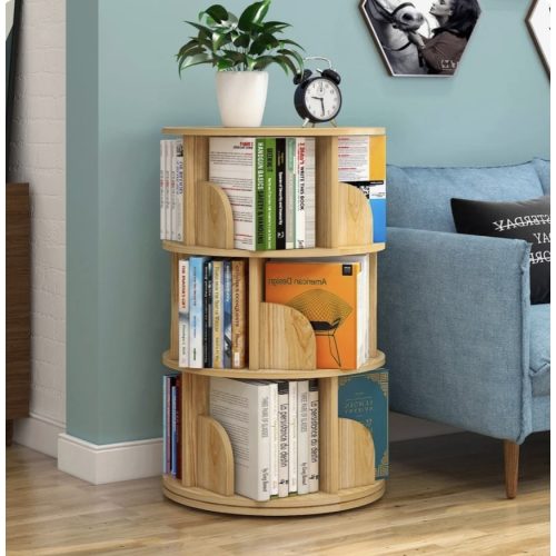 Sanctuary 360-degree Rotating 3 Tier Display Shelf Bookcase Organiser