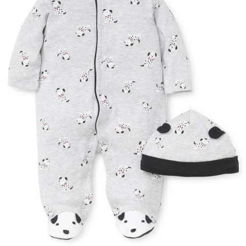 Dalmatian Footed One-Piece and Hat