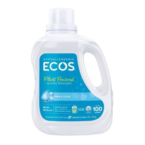 ECOS Free and Clear Liquid Laundry Detergent - 100 fl oz: Dermatologist Tested, Hypoallergenic, 100 Uses