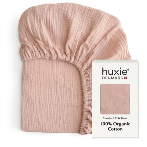Standard Organic Crib sheet Blush – huxie Denmark