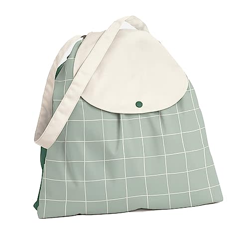 Esembly Day Bag – Reusable Wet and Dry Bag Made From Recycled Fabric With Dual Waterproof Compartments for Cloth Diapers, Swimsuits, Toiletries, and Snacks - Lattice