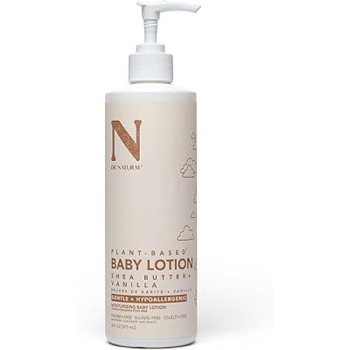 Dr. Natural Moisturizing Baby Lotion - Shea Butter Baby Lotion for Newborn and Kids - Sensitive Skin Body Lotion - Shea Butter and Vanilla - 16 oz