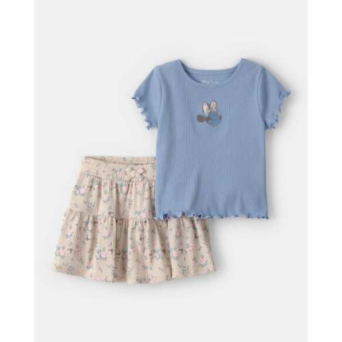 Baby Girl 2-Piece Disney© Minnie Mouse Top & Skort Set - Blue | Carter's