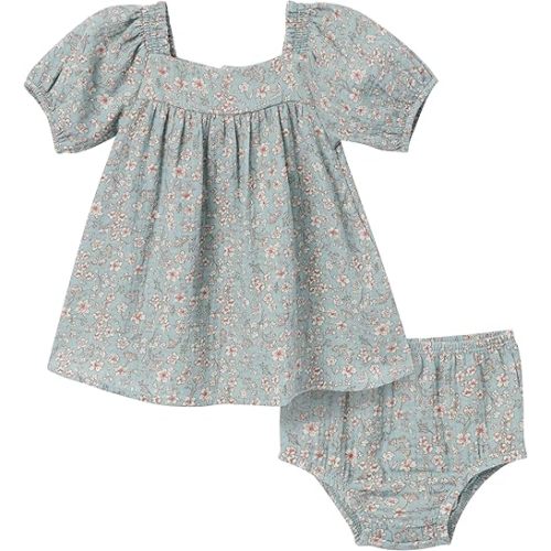Modern Moments by Gerber baby-girls 2-piece Puffed Sleeve Dress & Diaper Cover Set