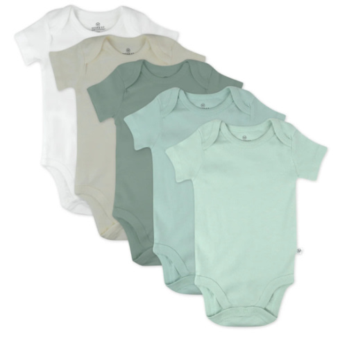 5-Pack Organic Cotton Short Sleeve Bodysuits | Honest Baby Clothing