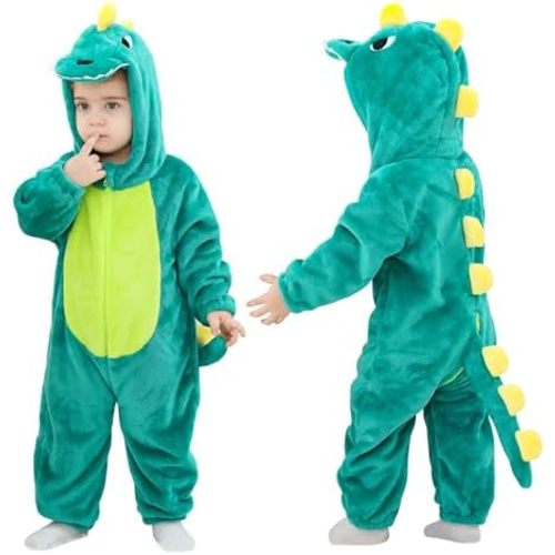 TONWHAR Animal Costume for Infants & Toddlers - Boys & Girls One-Piece Romper Jumpsuit for Halloween & Daily Playwear