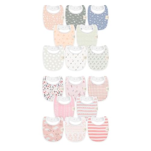 KeaBabies 8-Pack Baby Bibs for Boys, Girls - Soft Cotton Drooling and Teething Bibs for Baby Girl & Boy, Extra Absorbent, Easy to Clean & Put On for Toddler, Newborn, Infant 0-24 Months