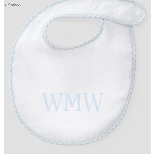 Feeding Time Bundle Blue Gingham Personalized Bibs & Burp Cloths (4 pieces)