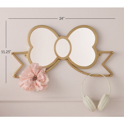 Stoney Clover Lane Bow Mirror With Hooks (24"x 11")