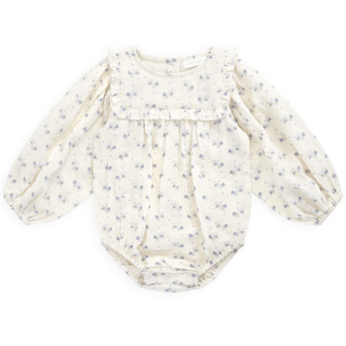 Organic Cotton Muslin Frances Playsuit-Molly Blue
