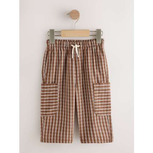 Rust Brown Print Side Pocket Wide Trousers (3mths-7yrs)