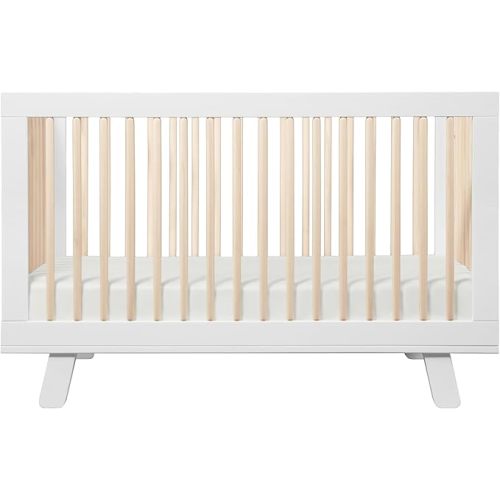 Babyletto Hudson 3-in-1 Convertible Baby Crib - GREENGUARD Gold Certified - Convertible Crib to Toddler Bed and Daybed - Baby Bed with 4 Adjustable Heights - Wooden Crib - Washed Natural