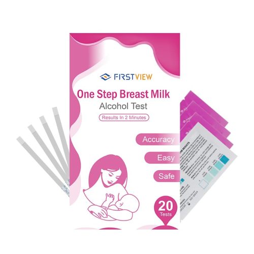 Alcohol Test Strips for Breastmilk,Detects Alcohol in 2 Mintues, High Sensitivity to 0.02%（20mg/dL, Simple Breastmilk Dip Test, Fast and Easy to Use for Breastfeeding Moms-20 Test Strips