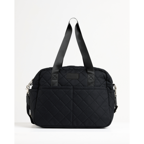 Black Quilted Nappy Bag