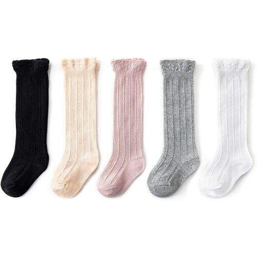 Baby Girls Knee High Socks Tube Cute Stockings Long Unisex Infants Toddler Sock Tights Baby