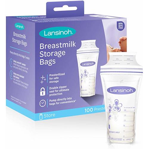Lansinoh Breastmilk Storage Bags, 100 count
