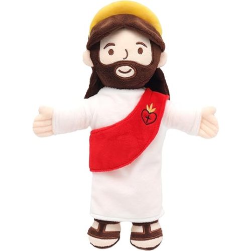 Jesus Plush Jesus Stuffed Doll Christian Religious Plushie Toy for Kids Christmas Easter 13"