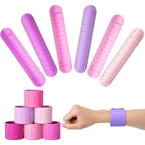 Gemscream 6 Pcs Nurse Silicone Bracelet to Do List Slap Silicone Reminder Bracelet Reusable Wearable Wrist Waterproof for Work Wrist Strap(Elegant Color,Classic Style)