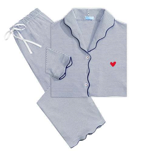 Navy Stripe Women's Long Pajama Set | Joy Street