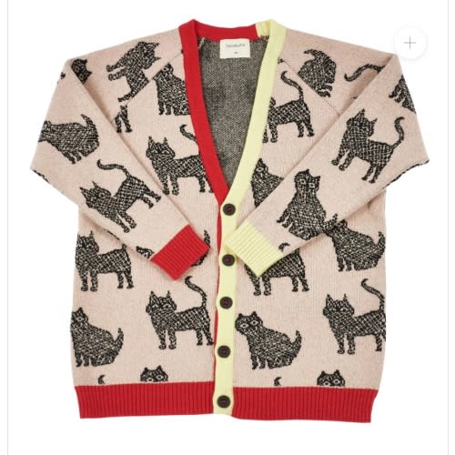 Kids Oversized Cat Cardigan