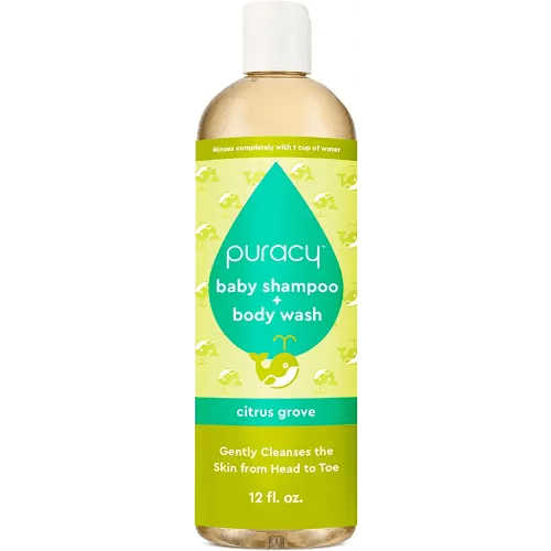 Puracy Shampoo & Body Wash for Children, Gently Scented Natural Baby Wash for Sensitive Skin, Plant-Based Baby Shampoo and Daily Bath Soap, Nourishes & Protects, 12 Ounce