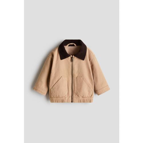 CORDUROY-COLLAR CANVAS JACKET