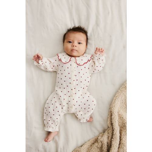 COTTON MUSLIN ROMPER SUIT