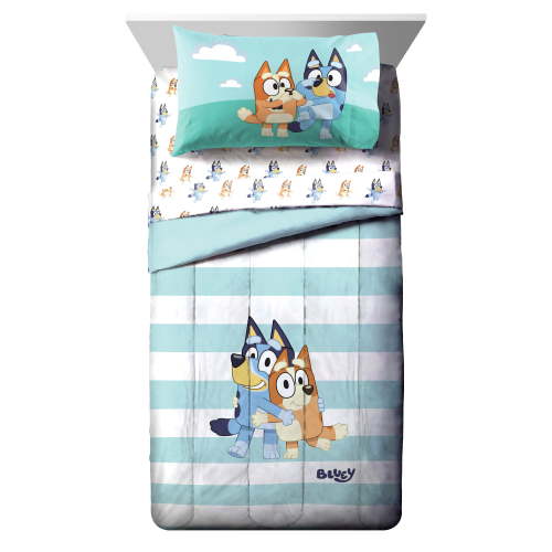 BBC Bluey & Bingo 4 Piece Toddler/Crib Size Bed Set