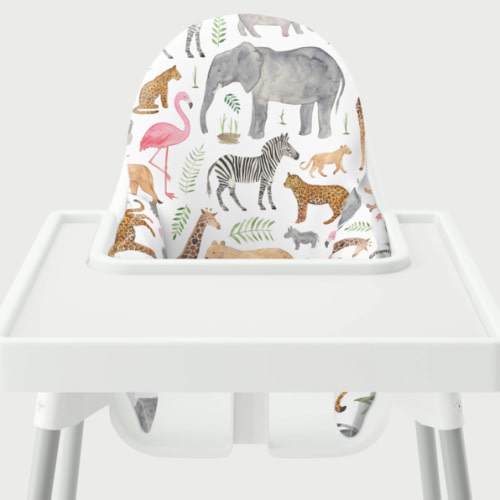 Highchair Cushion Cover - African Safari Animals – Yeah Baby Goods