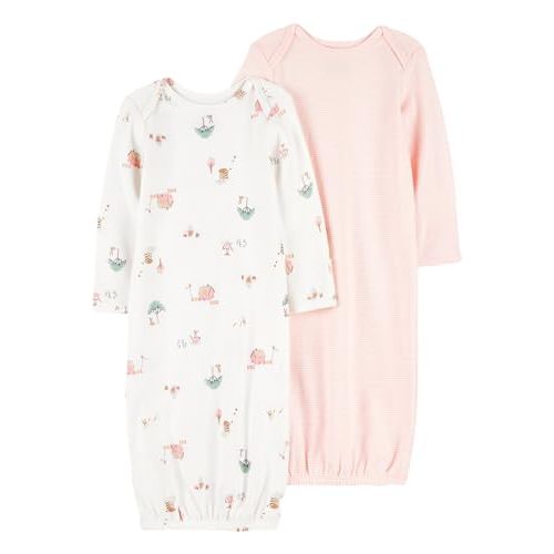 Carter's Baby Girls' 2-Pack Babysoft Sleeper Gowns