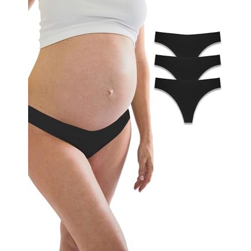 Bonks Seamless Maternity Underwear Thong — Flexible and Stretchable to Adapt to Body Changes — Prewashed Emergency Panties