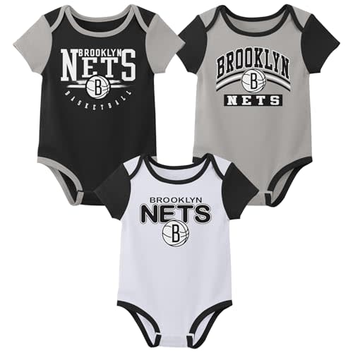 Outerstuff NBA Teams Newborn Baby and Infant Short Sleeve Bodysuit Variety 3-Pack (0-18m)