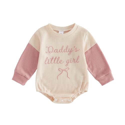 Kavousa Baby Girl Clothes Newborn Bubble Romper Infant Sweatshirt Outfit | Newborn Baby Girl Rompers, Baby Girl Fall Outfit Letter Embroidery Long Sleeve Bodysuit Coming Home Outfit Going Home Outfit