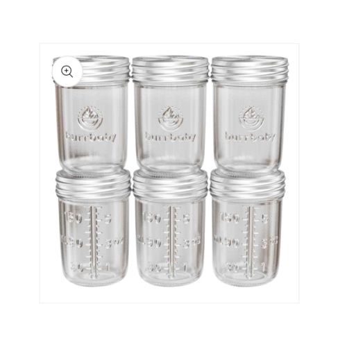 6oz Glass Breast Milk Storage Containers