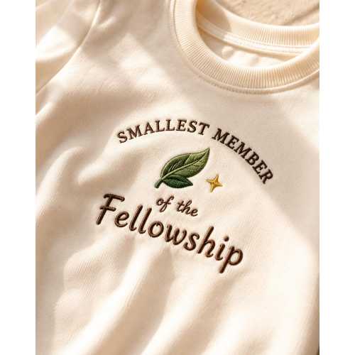 Smallest Member Of The Fellowship Embroidered Baby Romper, Fantasy Baby Outfit, Bookish Newborn Gift, Adventure Baby Shower Gift