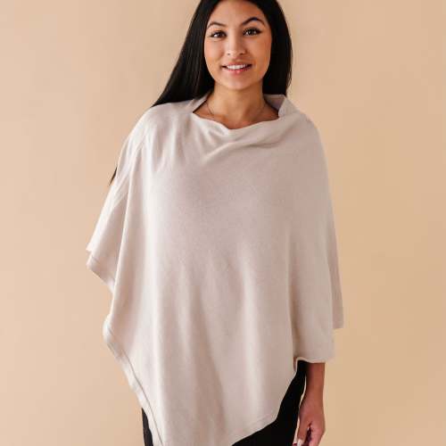 Organic Nursing Shawl Cover - Beige