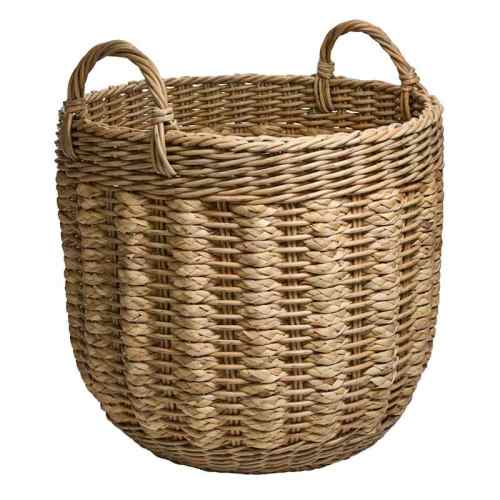 Lunelle Round Water Hyacinth Basket, Large