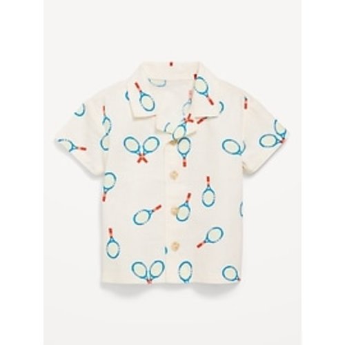 Printed Short-Sleeve Linen-Blend Shirt for Baby | Old Navy