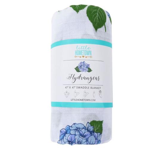 Hydrangeas Baby Muslin Swaddle Blanket: Soft & Breathable – Little Hometown