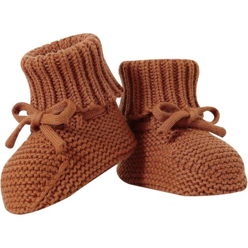 Hadetoto Baby Booties Newborn First Walkers Cozy Shoes Warm Knit Soft Booties for Toddler Infant Boy Girl