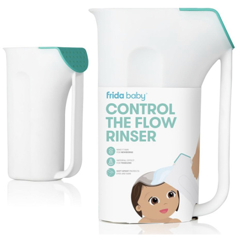 Amazon.com: Frida Baby Control The Flow Bath Rinse Cup, Tear Free Rinser to Wash Hair and Body with Easy Grip Handle and Removable Rain Shower, Made in USA
