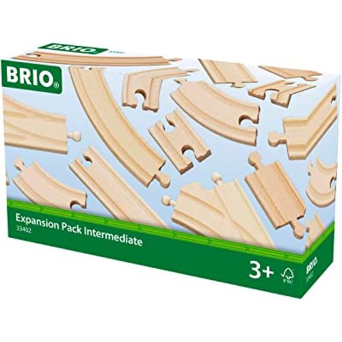 BRIO World 33402 Expansion Pack Intermediate - Wooden Train Set for Kids | Enhances Creativity | Compatible with All BRIO Train Sets | FSC Certified | Ideal for Ages 3 and Up