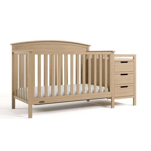 Graco Benton 4-in-1 Convertible Baby Crib and Changer, Driftwood