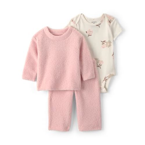 Carter's Baby Girls' 3-piece Bodysuit Pant Sets