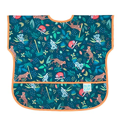 Bumkins Bibs - Toddler Bibs, Waterproof, Large for 1-3 Years, Short Sleeve