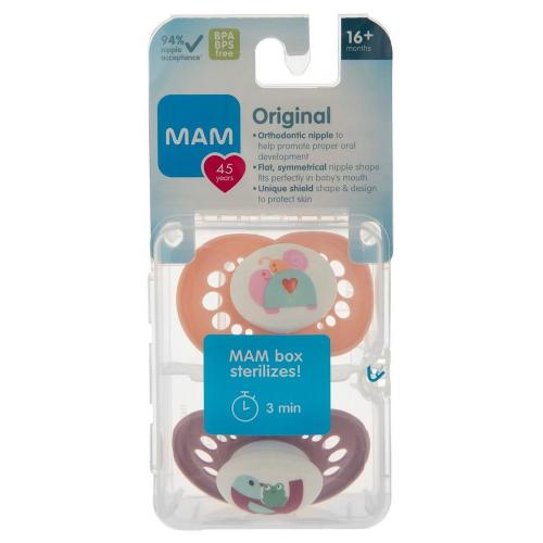 MAM Baby Orange & Purple Pacifiers