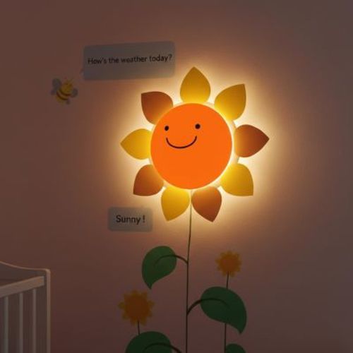 Modern Home 3D Bear Night Light & Growth Chart Wall Decal: Battery Operated LED Lamp & Animal Height Ruler for Nursery Decor