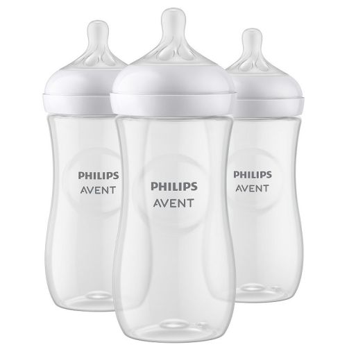 Philips Avent 11 oz. Natural Anti-Colic Infant Baby Bottle With Natural Response Nipple 3-Pack