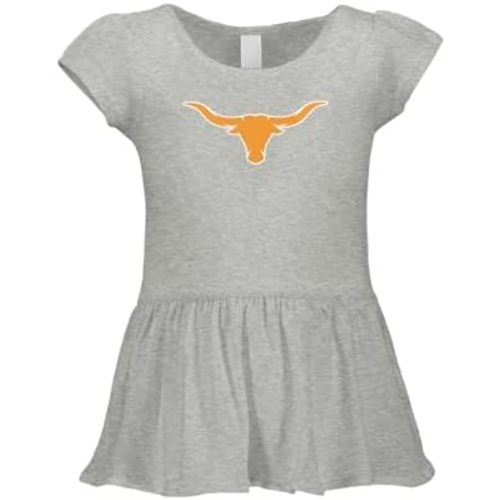 Longhorn Head - College Sports Infant/Toddler Baby Rib Dress