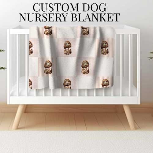 Personalized Pet Blanket Nursery Decor Dog Baby Dog Custom Blanket Coquette Baby Decor Pet Photo Blanket Custom Baby Quilt Soft Baby Blanket